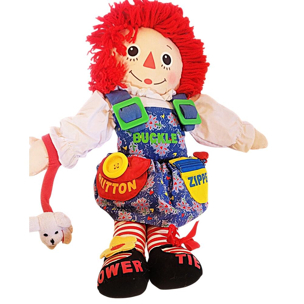 17" VNTG 2002 Dress Me Raggedy Ann Interactive Talking Teaching Doll Working EUC